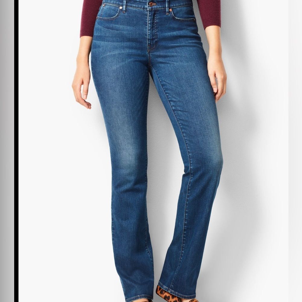 Talbots Flawless High-Rise Barley Boot Size 6 Jeans Denim